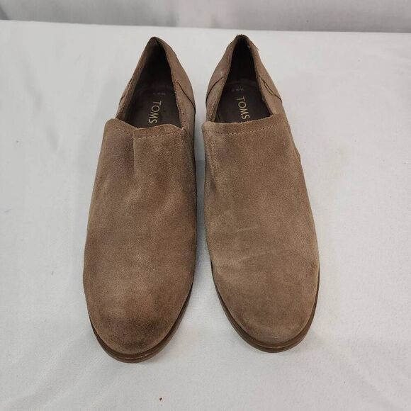 Toms Size 8 Shaye low ankle bootie in dusty gold suede western - Picture 6 of 9